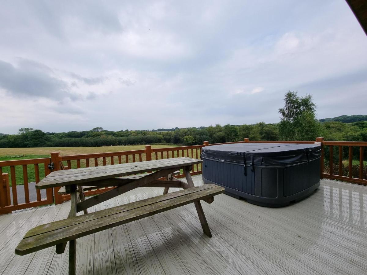 Beautiful Willow Lodge 67-4-6 Persons-Private Hot Tub-Pet Friendly-Tranquil Holiday Away From It All Yet Not Far To St Austell-The Holiday Home Has Two Bedrooms, Living & Dining Area, Equipped Kitchen -Decking-Al Fresco Dining-Fishing Lakes-Pet Frien Grampound Luaran gambar